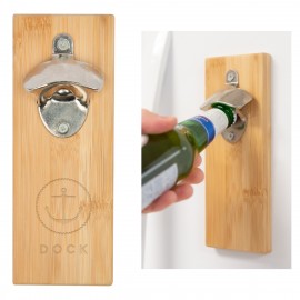 Bamboo Wall Mounted Bottle Opener with Logo