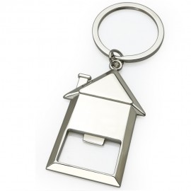 Personalized House Shape Bottle Opener Keychain