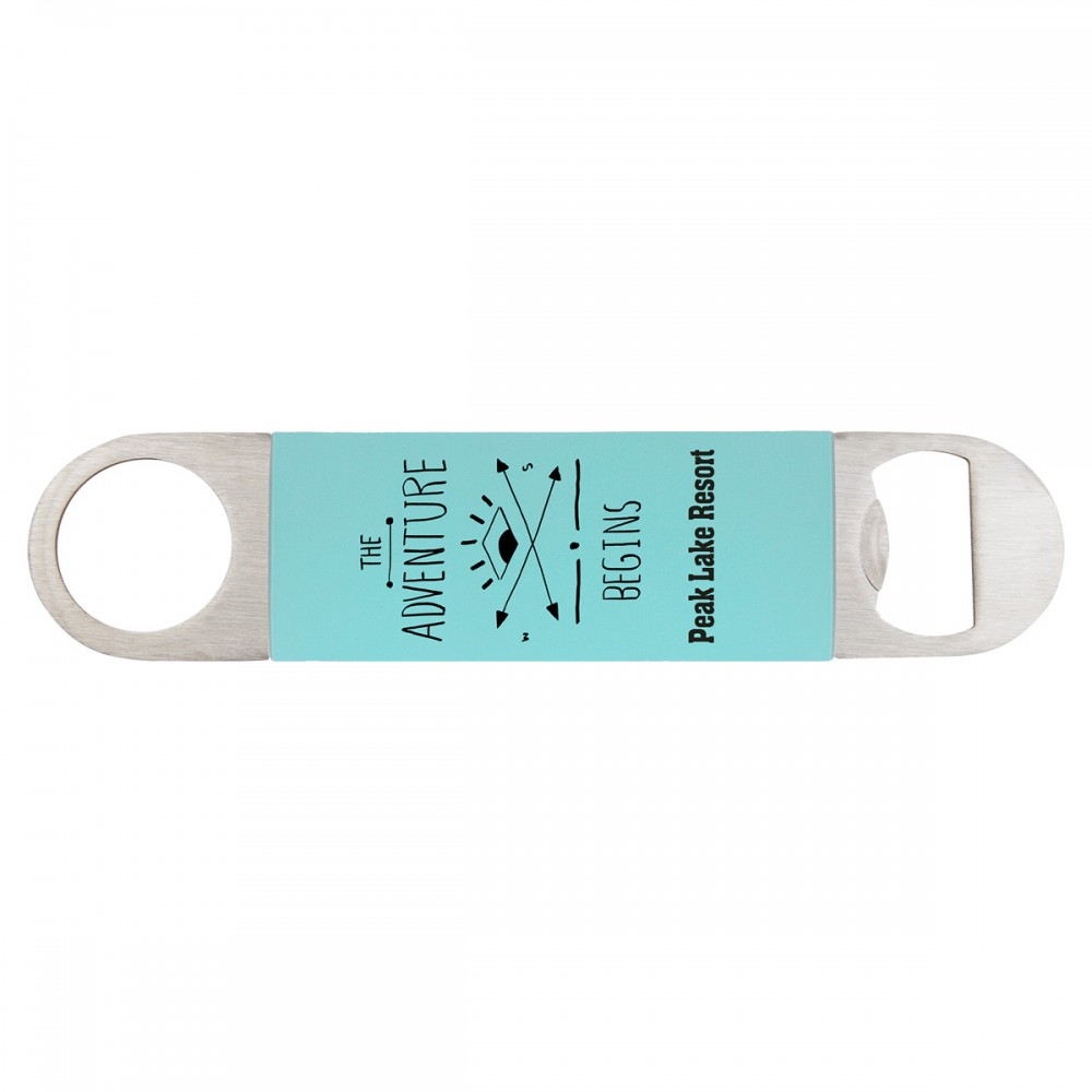 Teal Silicone & Stainless Steel Bottle Openers with Logo