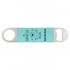Teal Silicone & Stainless Steel Bottle Openers with Logo