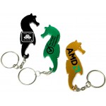 Personalized Sea Horse Shaped Bottle Opener with Key Chain (Large Quantities)