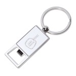 Custom Imprinted Shiny Chrome Keychains with Bottle Openers (Laser Engraving)