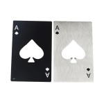 Custom Printed Stainless Steel Playing Cards Shaped Bottle Opener