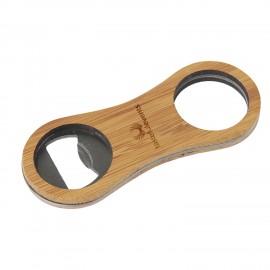 Mini Bamboo Bottle Opener with Logo