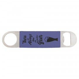 Leatherette Bottle Opener - BTTL05-04D with Logo