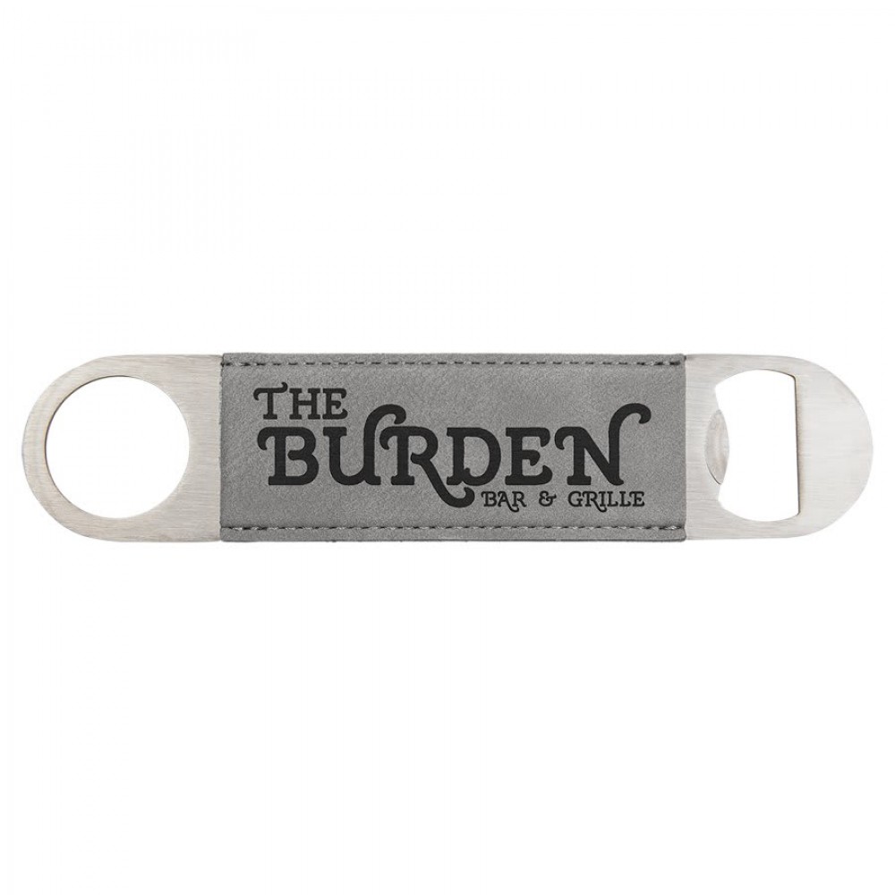 Leatherette Bottle Opener - BTTL05-09D with Logo