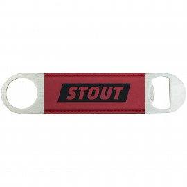 1.5x7" Rose Leatherette Bottle Opener Logo Branded