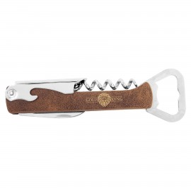 Promotional Leatherette Wine Bottle Opener - BTTL02-09D