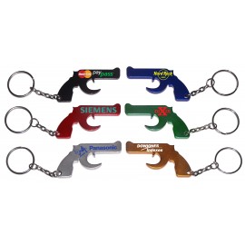 Gun Shape Bottle Opener w/Key Chain with Logo