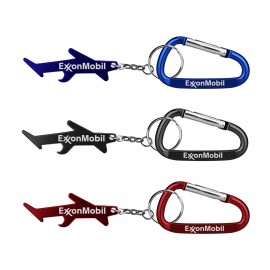 Promotional Plane / Aircraft Shaped Aluminum Bottle Opener with Key Chain & Carabiner  Promotional Plane / Aircraft Shaped Aluminum Bottle Opener with Key Chain & Carabiner