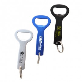 Classic Aluminum Bottle Opener Keychain (Black) with Logo  Classic Aluminum Bottle Opener Keychain (Black) with Logo