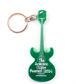 Acoustic Guitar Key Chain w/Bottle Opener with Logo