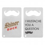 Mustache Credit Card Bottle Opener with Logo