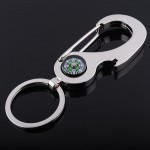 Logo Branded Compass and Bottle Opener Keychain