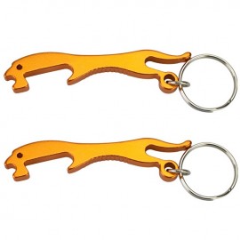 Promotional Leopard Bottle Opener Keychain