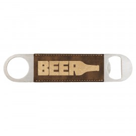 Leatherette Bottle Opener - BTTL05-14D with Logo