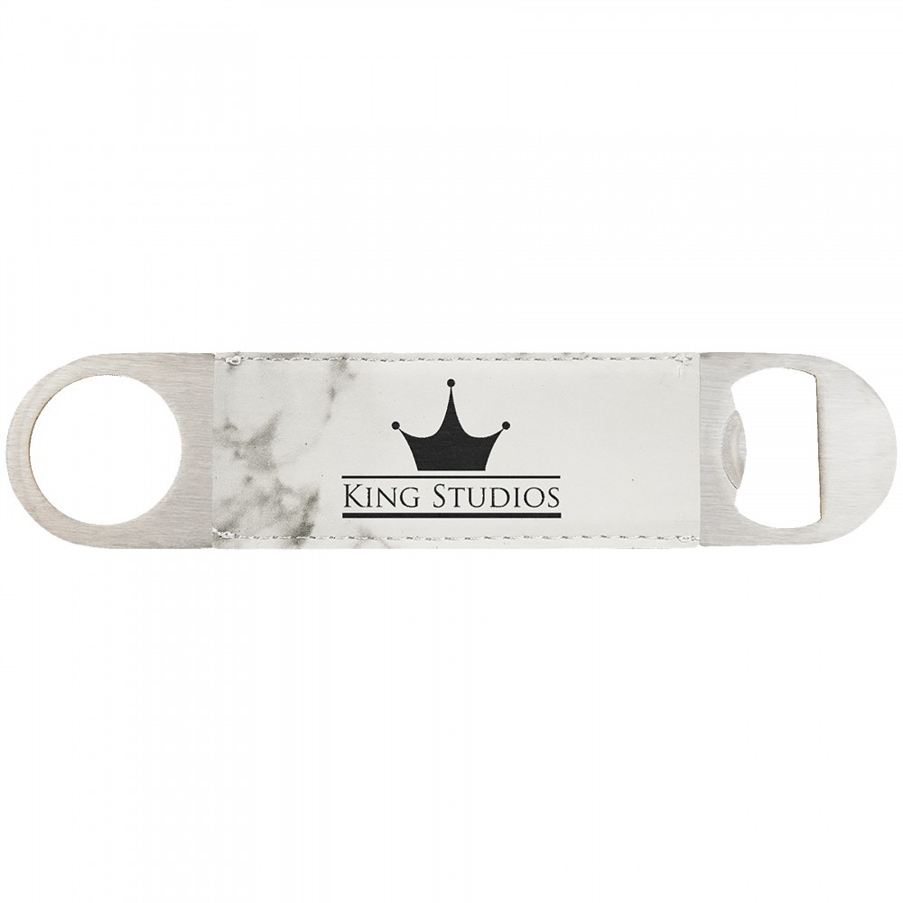 Leatherette Bottle Opener - BTTL05-19D with Logo