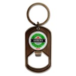 Dog Tag Keychain Bottle Opener w/Full Color Imprint with Logo