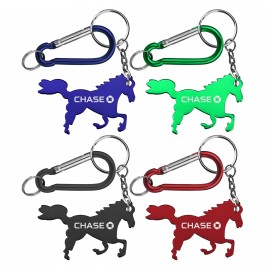 Horse / Pony Shape Key Chain w/Carabiner with Logo