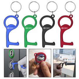 Custom PPE Hygiene Door Opener Closer No-Touch w/ Key Chain