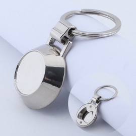 Custom Cap Style Bottle Opener Keychain