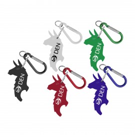 Custom Llama Shape Bottle Opener Key Ring w/Carabiner