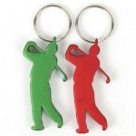 Golf Player Bottle Opener Keychain with Logo