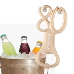 Promotional 80th Birthday Shape Metal Bottle Opener