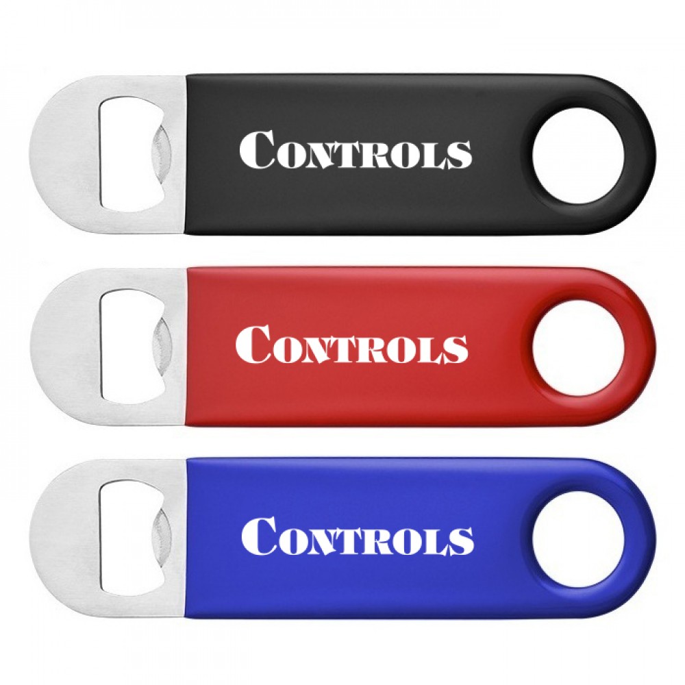 Medium Vinyl Wrapped Paddle Bottle Opener with Logo