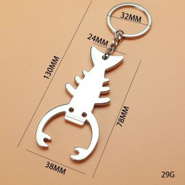 Customized Zinc Alloy Lobster Bottle Opener Keychain  Customized Zinc Alloy Lobster Bottle Opener Keychain