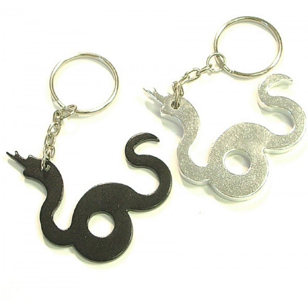 Snake Shape Aluminum Bottle Opener with Split Key Ring with Logo Snake Shape Aluminum Bottle Opener with Split Key Ring with Logo