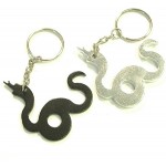 Snake Shape Aluminum Bottle Opener with Split Key Ring with Logo