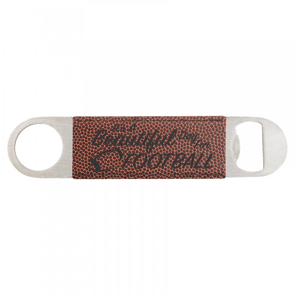 Leatherette Bottle Opener - BTTL05-02D with Logo