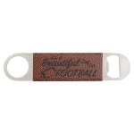 Leatherette Bottle Opener - BTTL05-02D with Logo