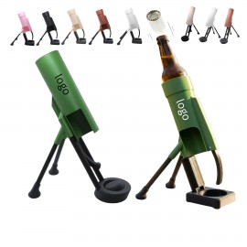 PLA 3D Printed Mortar Style Beer Bottle Opener with Cap Launcher with Logo