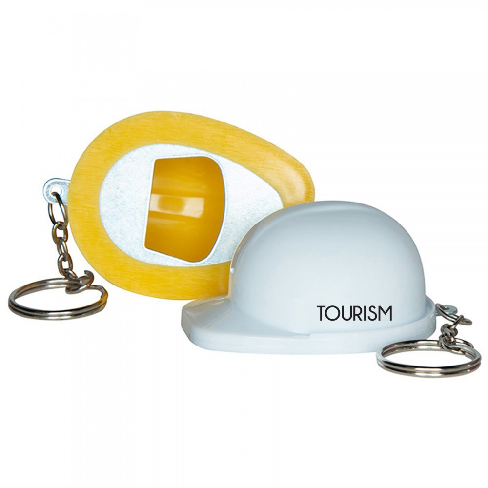 Hard Hat Bottle Opener Key chain with Logo