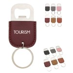 Leather Bottle Opener Key Chain with Logo