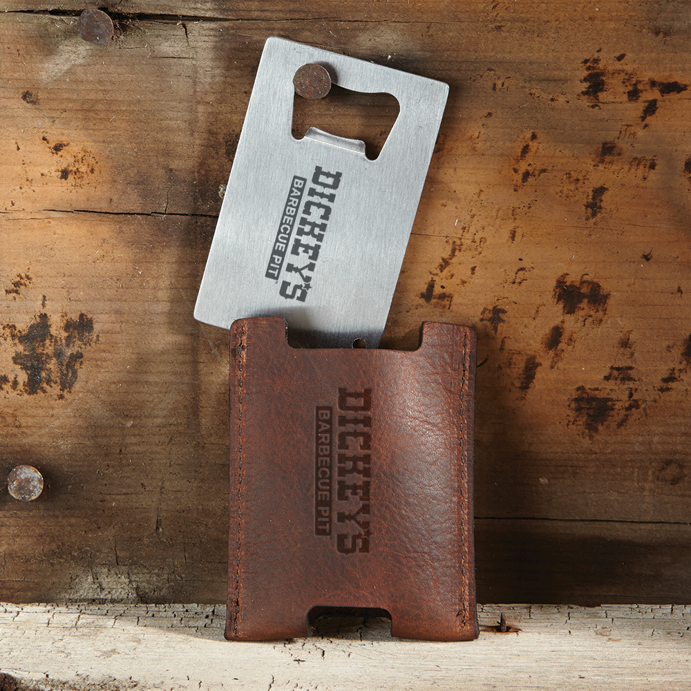 Custom Printed MALTSTER Metal Bottle Opener with Leather Sleeve Custom Printed MALTSTER Metal Bottle Opener with Leather Sleeve