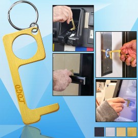 Personalized PPE Hygiene Door Opener Closer No-Touch w/ Key Chain