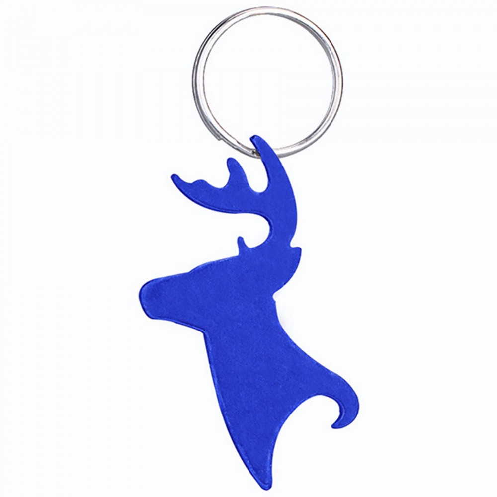 Personalized Deer Head Bottle Opener Keychain
