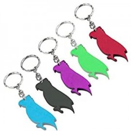 Stand Parrot Bottle Opener Keychain with Logo