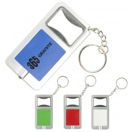 Logo Branded Bottle Opener LED Flashlight Keychain  Logo Branded Bottle Opener LED Flashlight Keychain