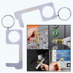 PPE Stainless Steel Door Opener Closer No-Touch w/ Key Chain with Logo