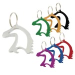 Hollow Horse Head Bottle Opener Keychain with Logo