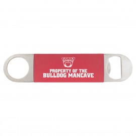 Red Silicone & Stainless Steel Bottle Openers with Logo