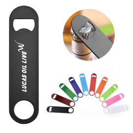 Custom Two-side Full-Color Pub Paddle Style Heavy Duty Stainless Steel Flat Beer Bottle Opener