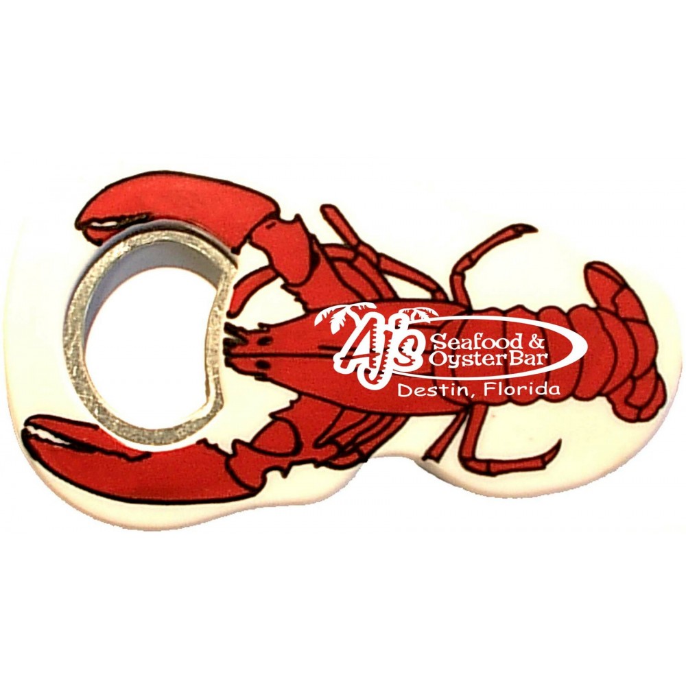 Jumbo Size Lobster Shape Magnetic Bottle Opener with Logo