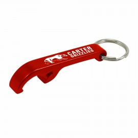 Aluminum Bottle Opener w/Keychain with Logo