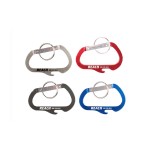 Logo Branded Carabiner with Bottle Opener and Key Ring