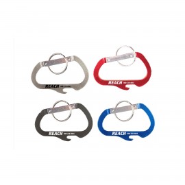 Carabiner with Bottle Opener and Key Ring with Logo